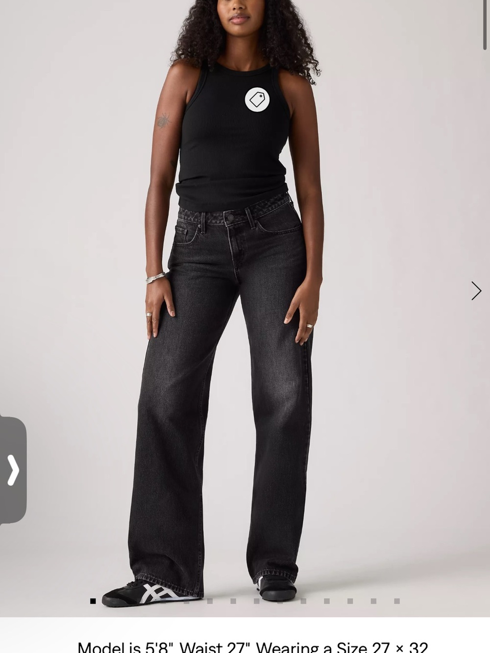 Levi's Black Wide-Leg High-Rise Jeans